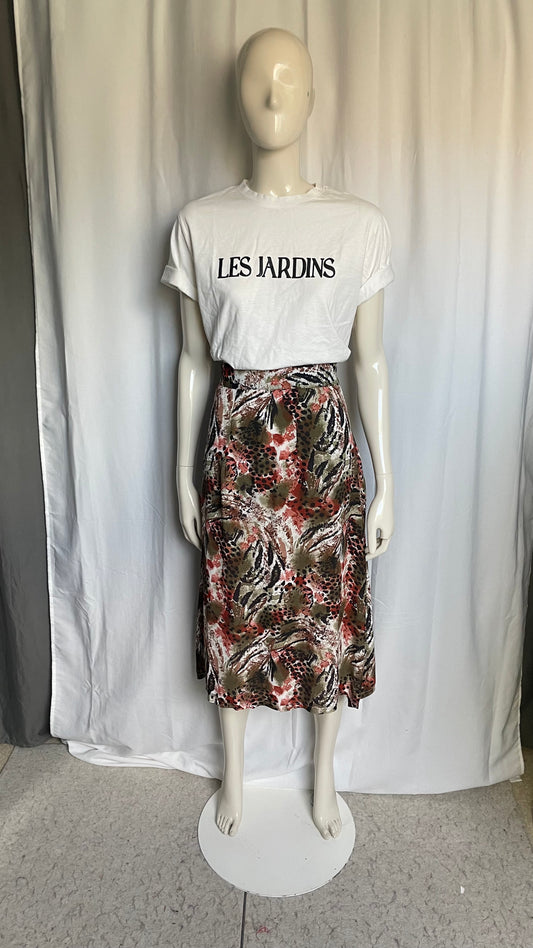 Jupe midi imprimée, Vintage, taille 48