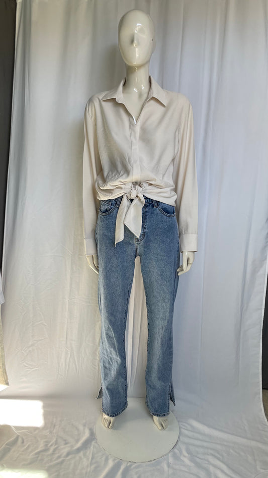 Blouse à nouer - Massimo Dutti - L. Neuf avec étiquette