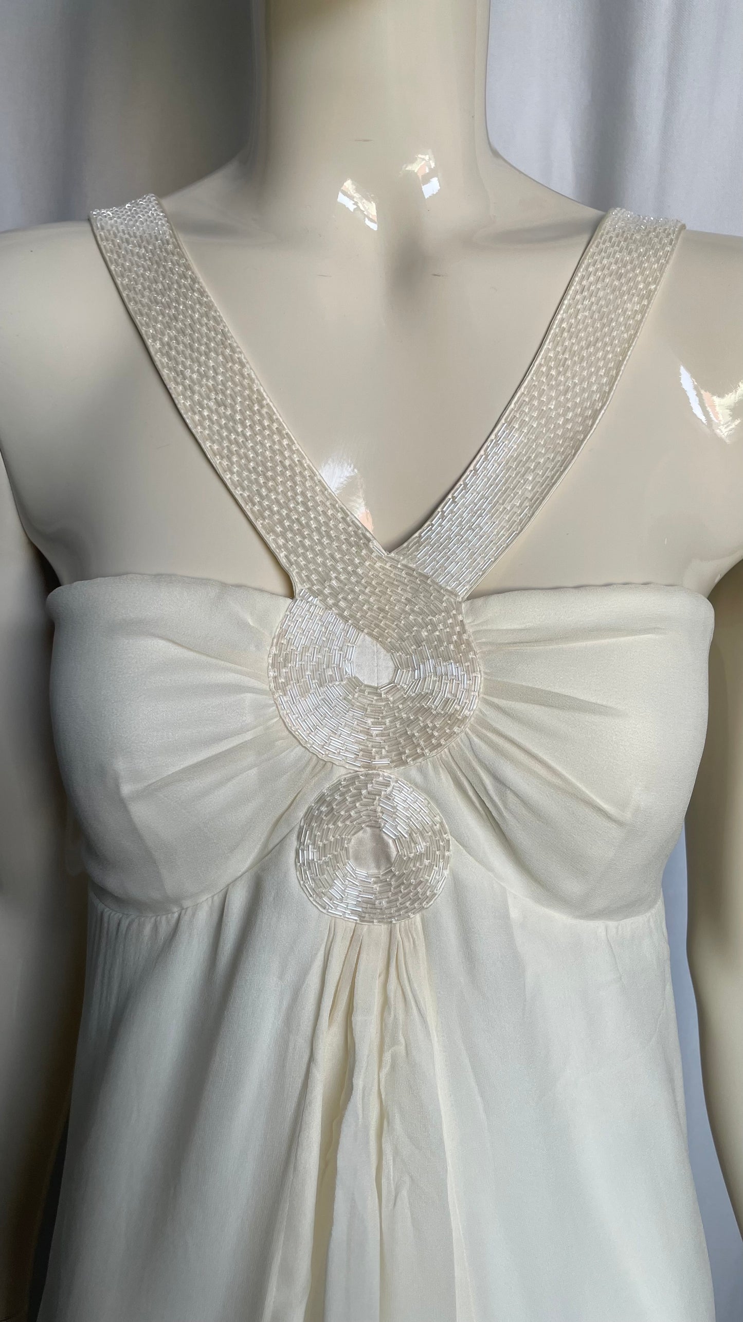 Robe en soie avec perles brodées 123 - M/38