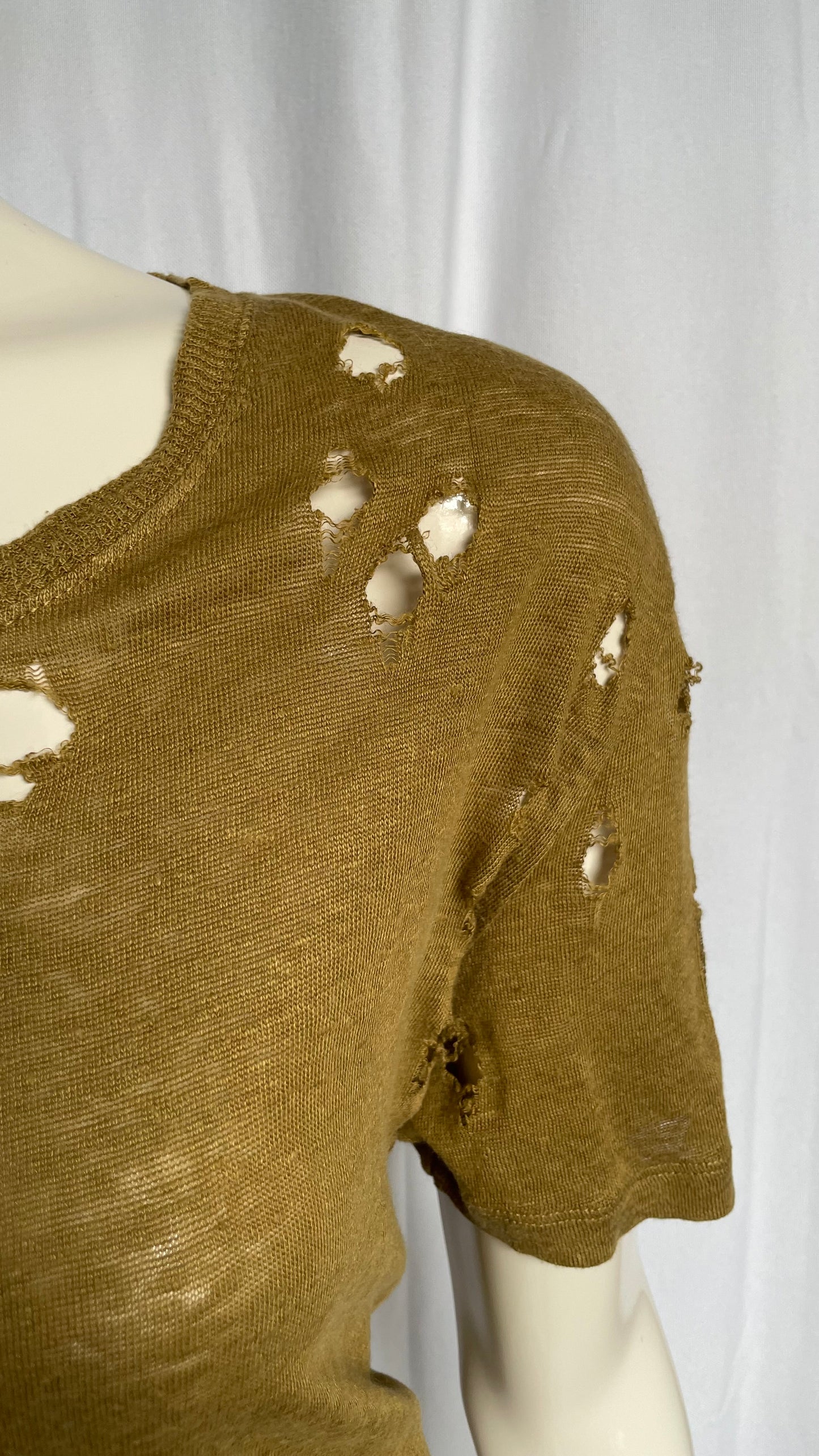 Tee-shirt troué en lin Iro - taille M (38)