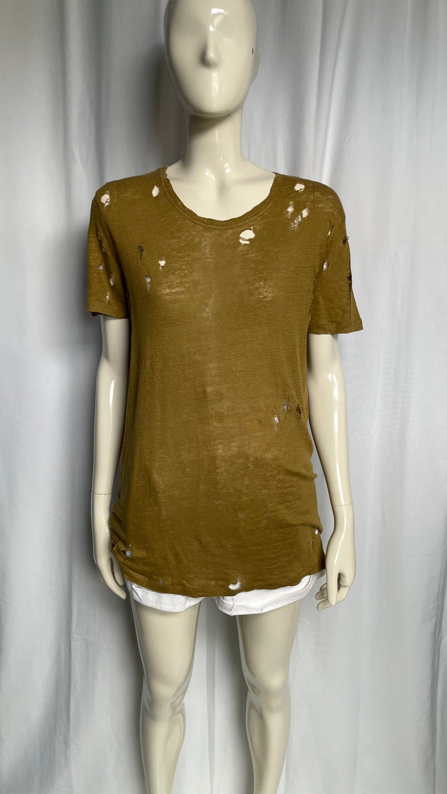 Tee-shirt troué en lin Iro - taille M (38)