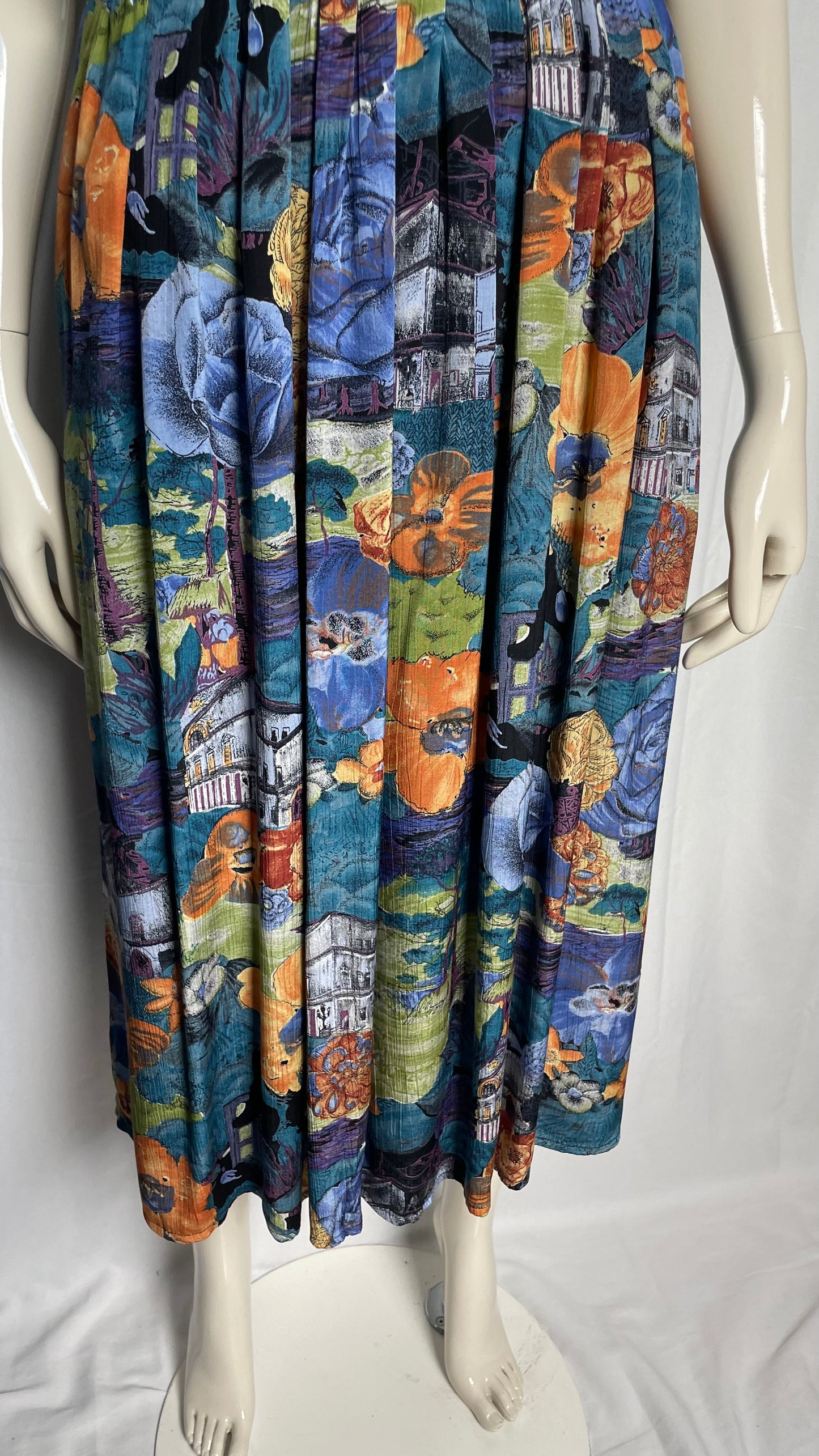 Jupe midi imprimée, Vintage, taille 40