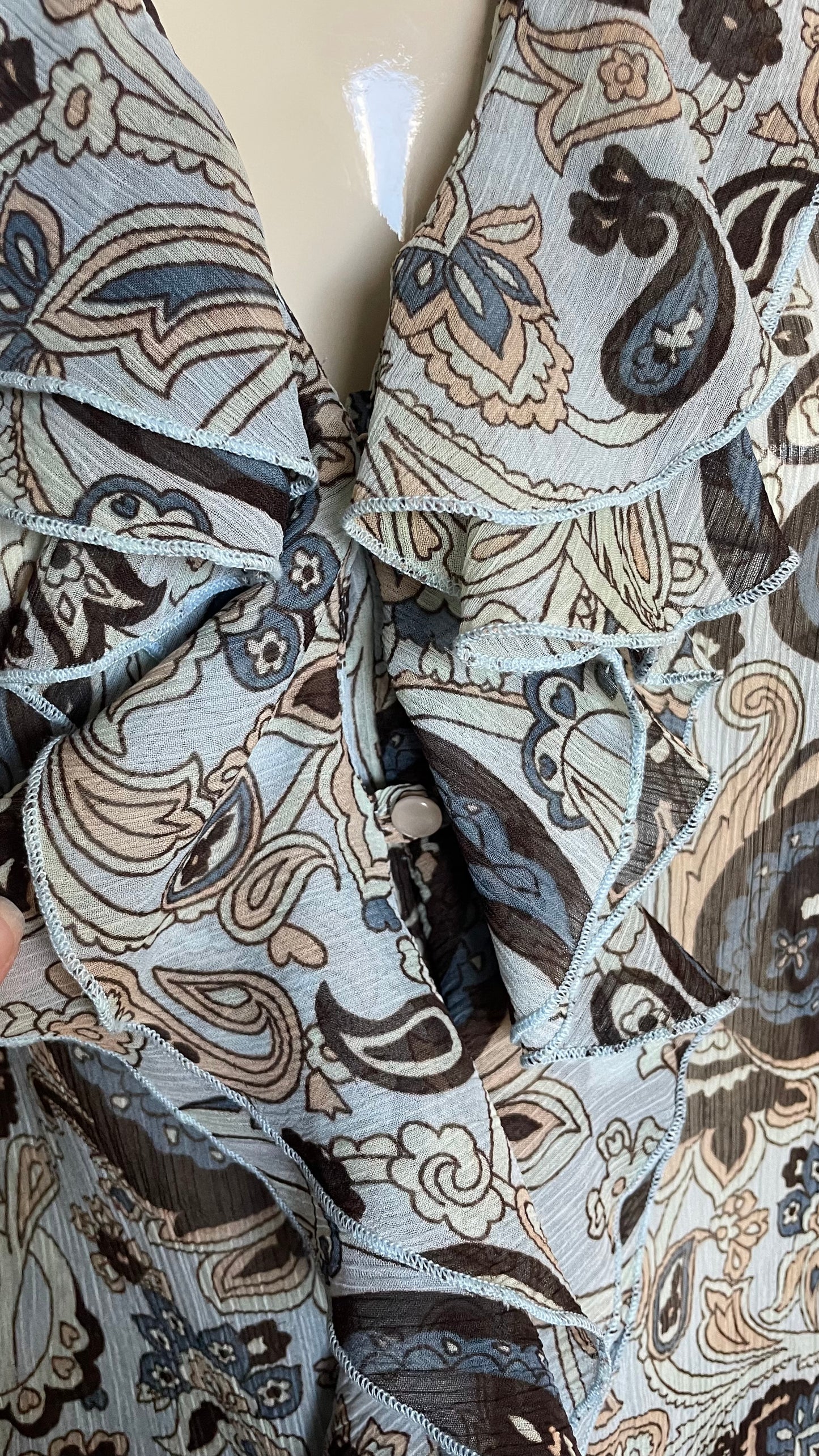 Blouse à volants, Vintage, taille L