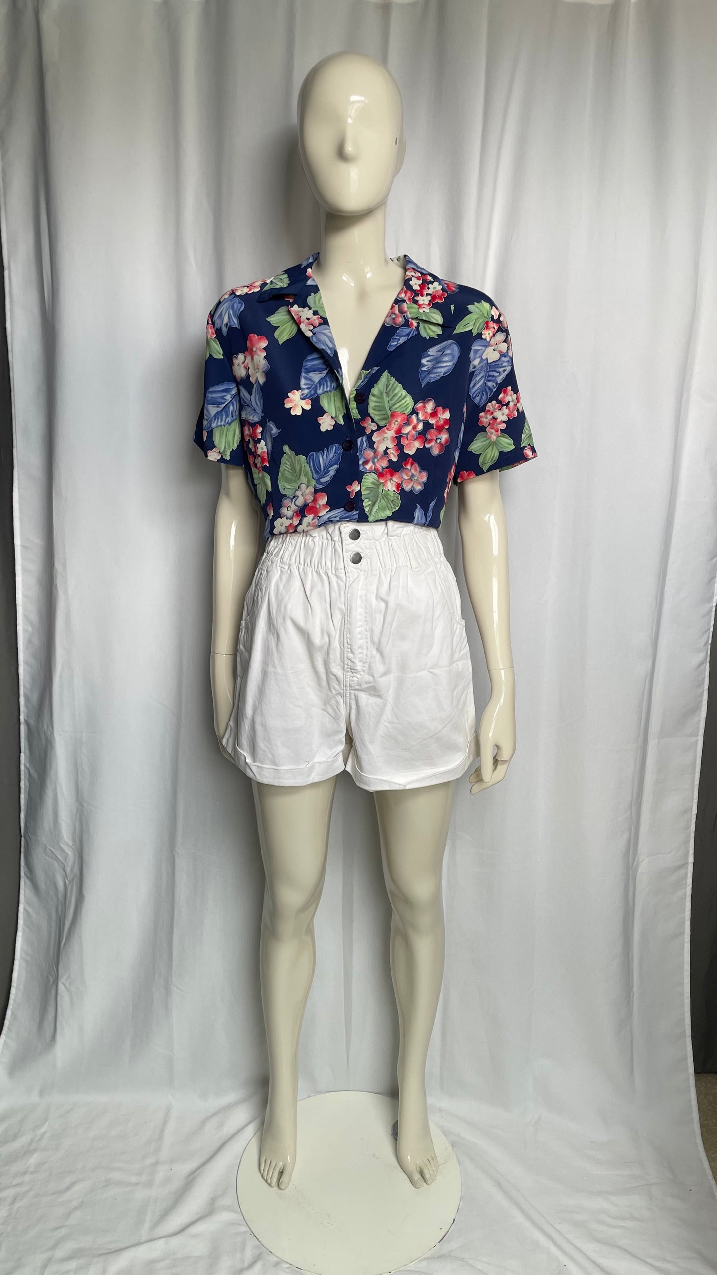 Chemise fluide à fleurs Vintage - taille L (40)