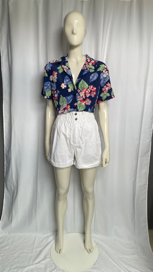 Chemise fluide à fleurs Vintage - taille L (40)