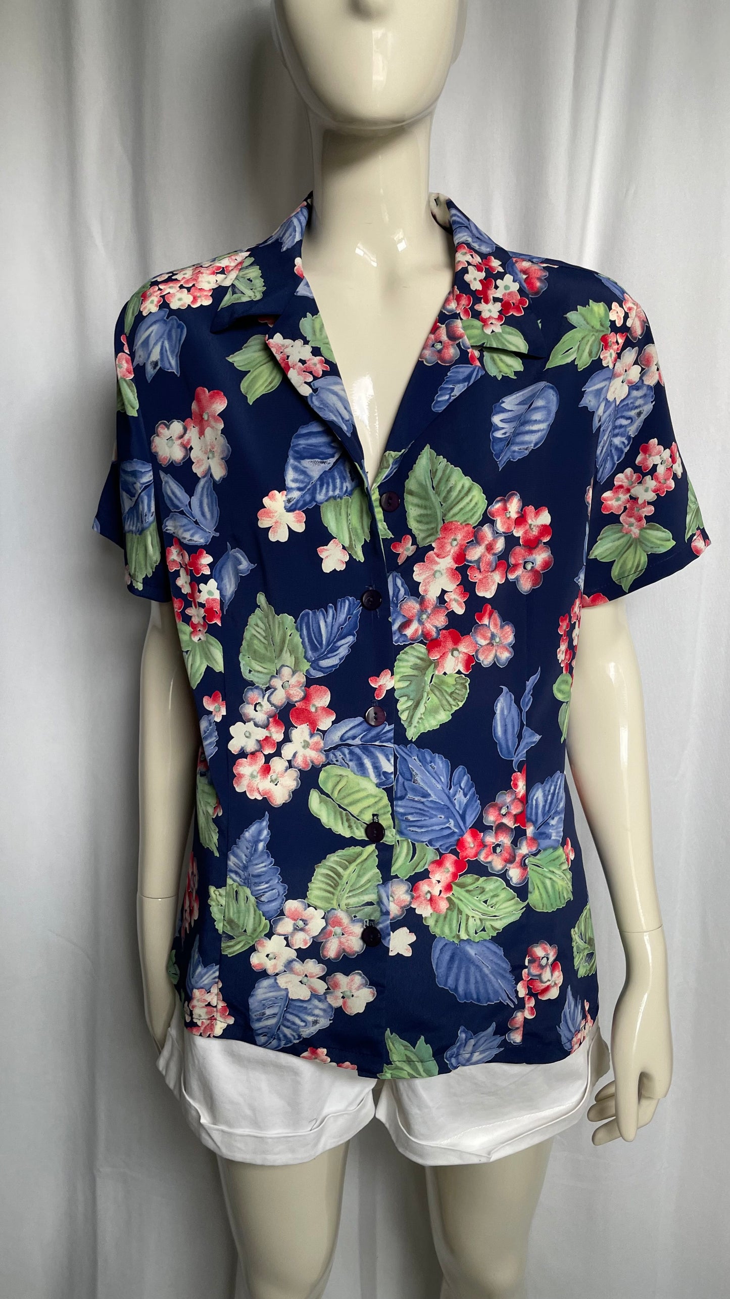 Chemise fluide à fleurs Vintage - taille L (40)