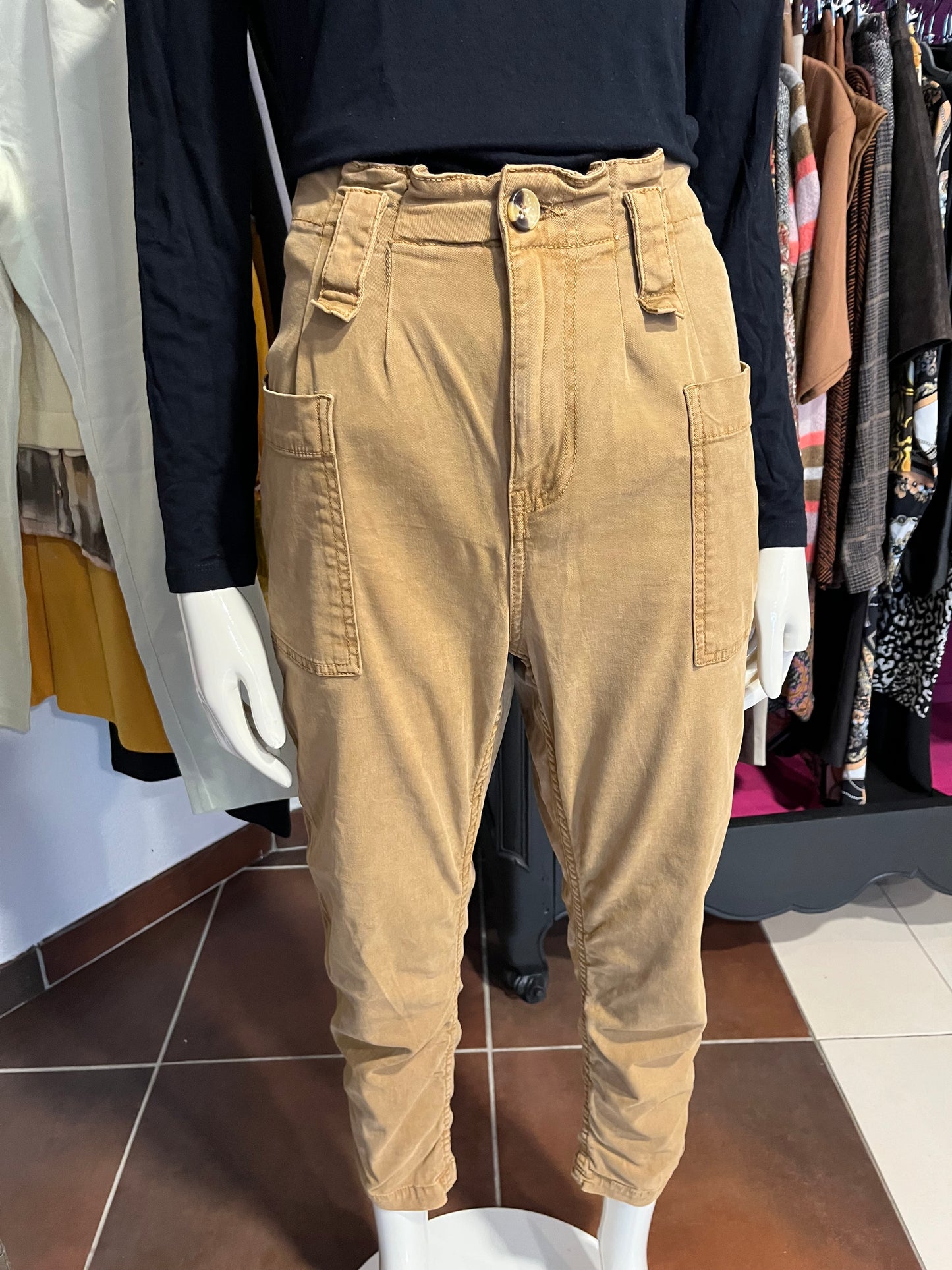 Pantalon paper bag - Camaïeu - 38/M