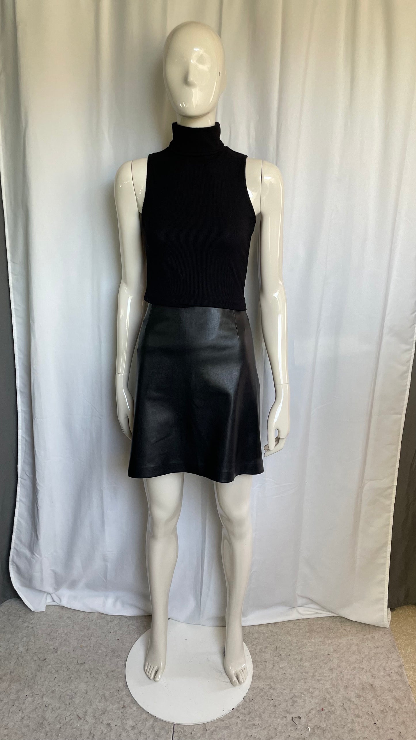Jupe en similicuir, Kiabi, taille 44