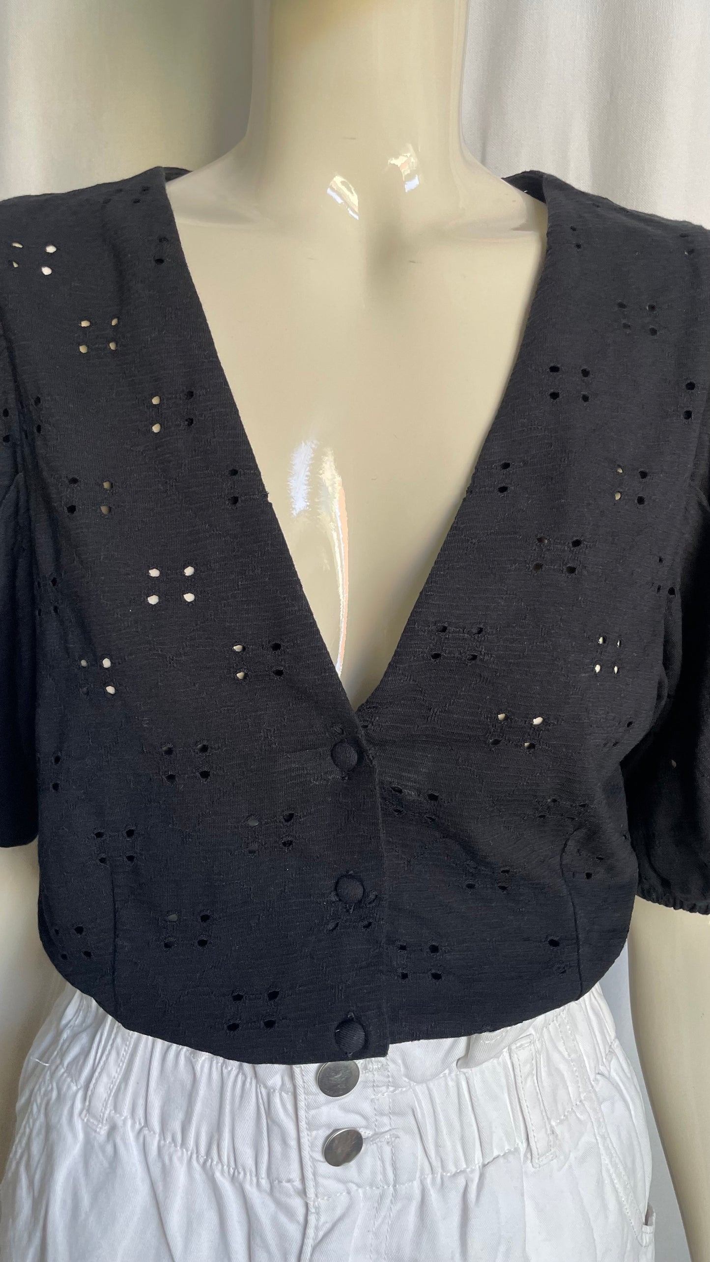 Top brodé H&M - S/36
