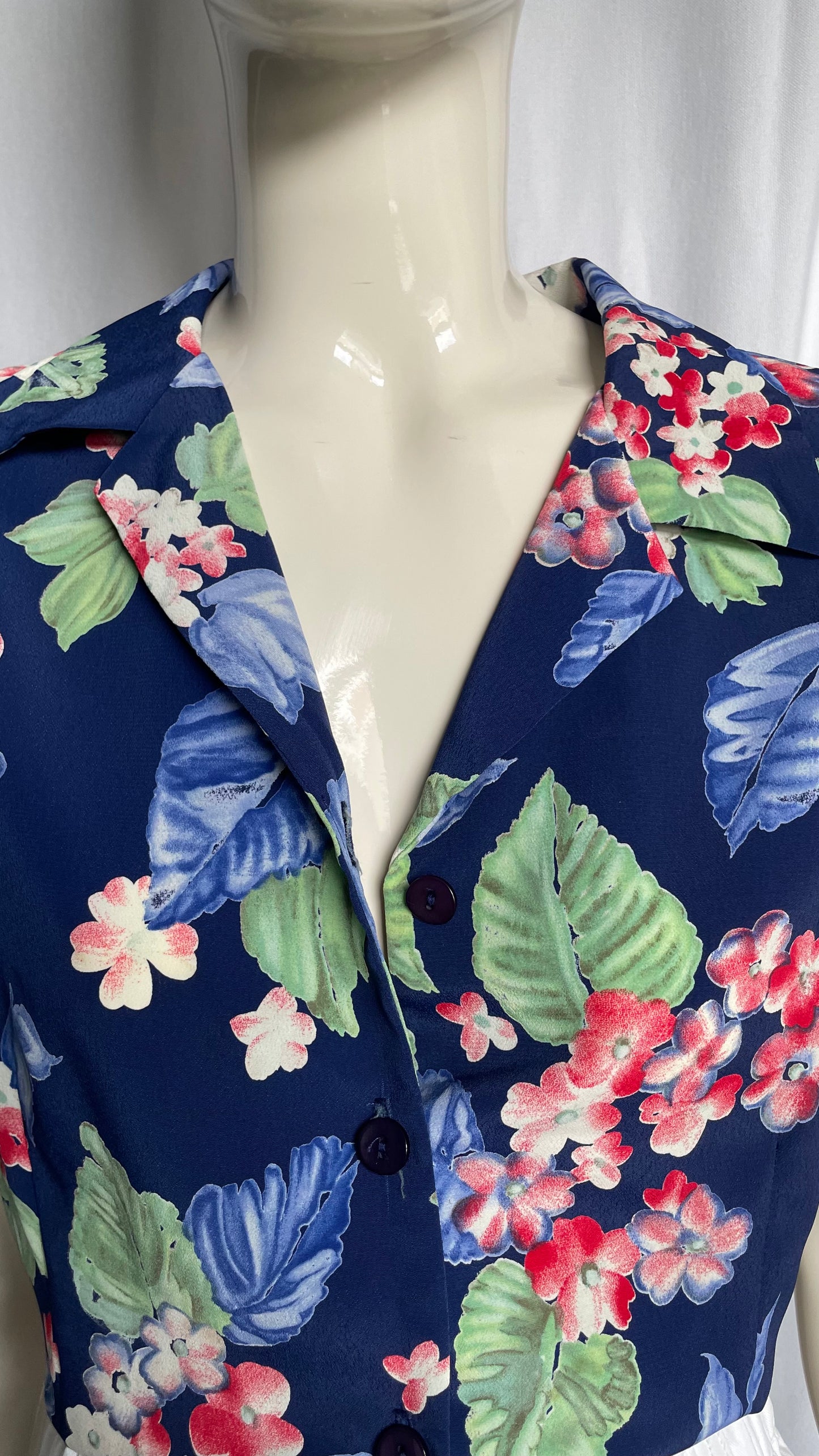 Chemise fluide à fleurs Vintage - taille L (40)