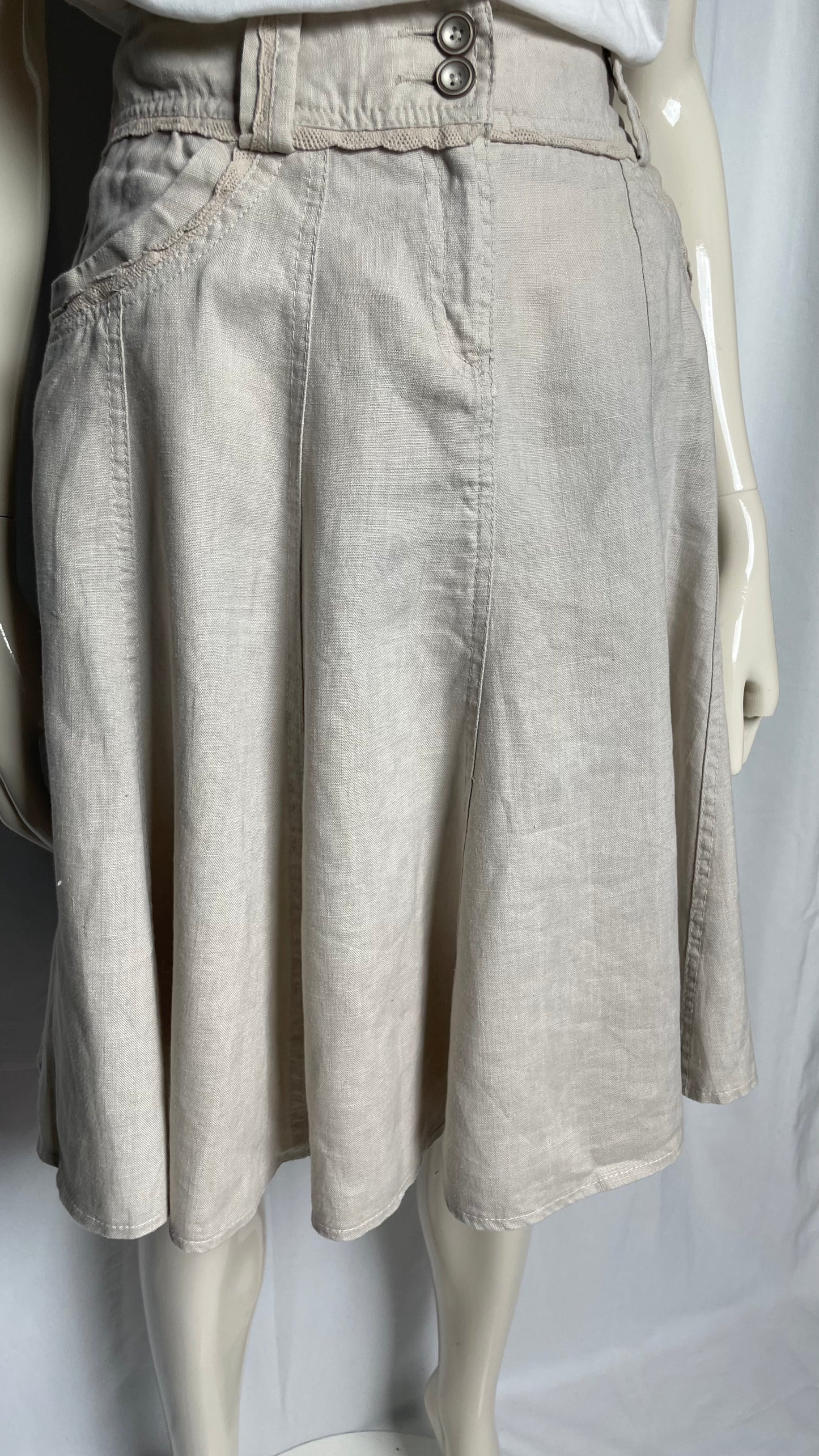 Jupe en lin, Vintage, taille 42