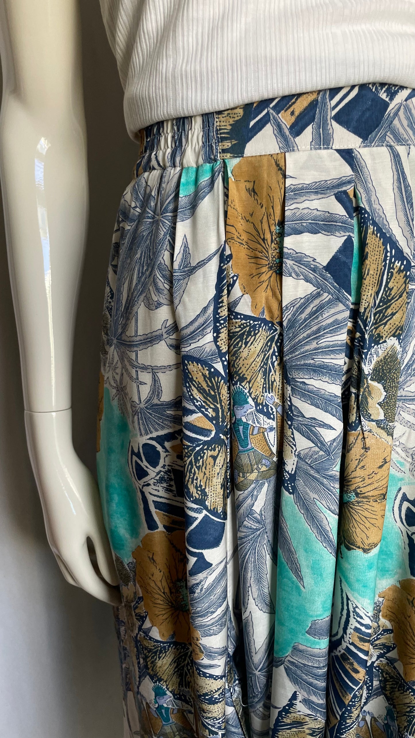 Jupe midi imprimée Vintage - 38/M