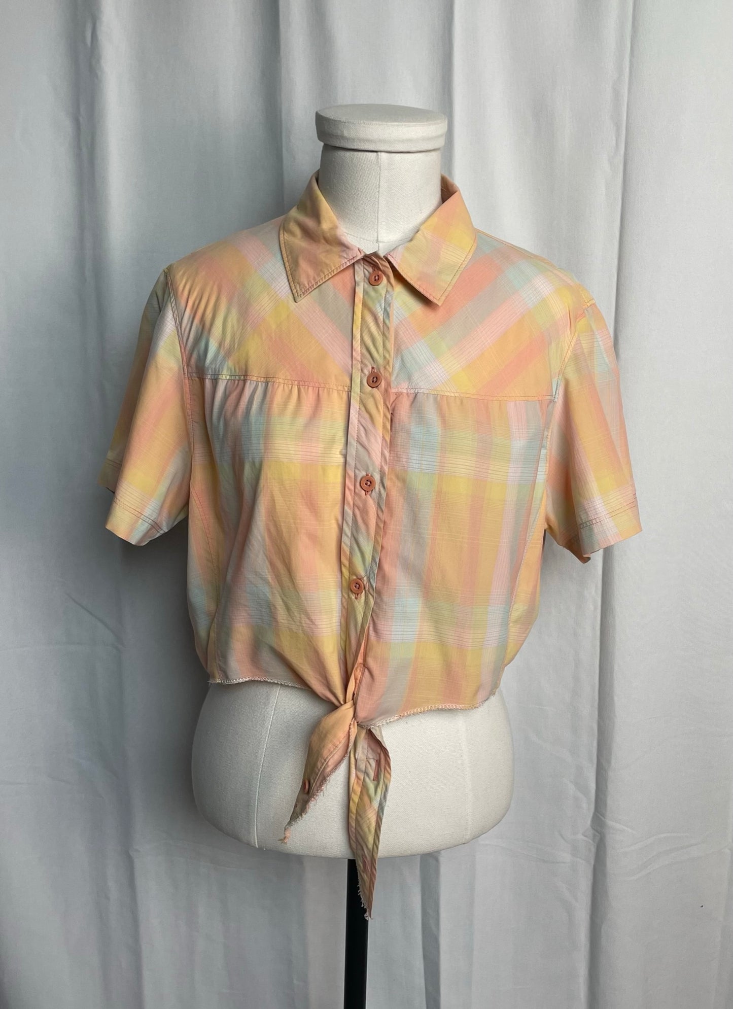 Chemise à manches courtes, à nouer, taille M