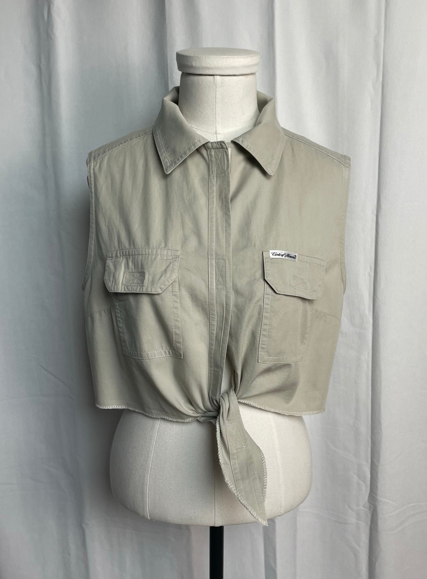 Chemise sans manche, à nouer, taille L