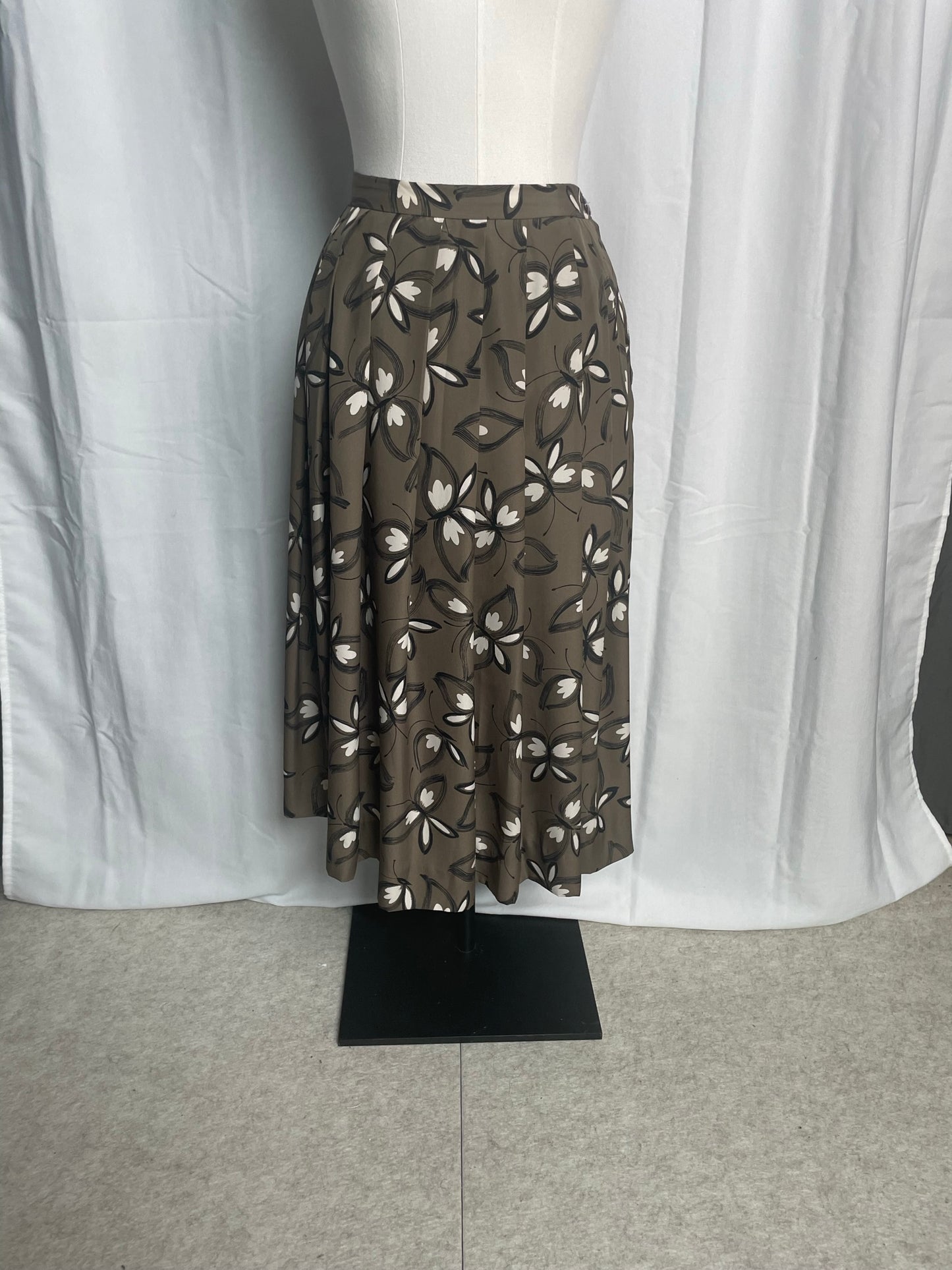 Jupe plissée à imprimé papillons, Vintage, taille 36
