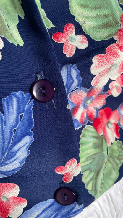 Chemise fluide à fleurs Vintage - taille L (40)