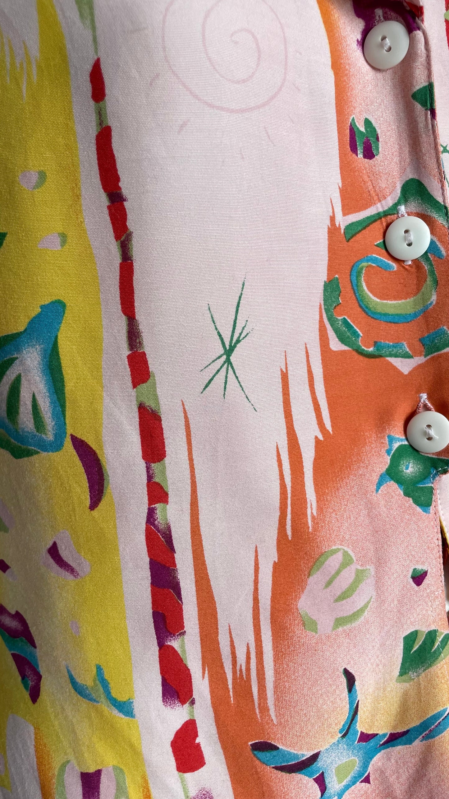 Chemise imprimée à nouer Vintage - M/38