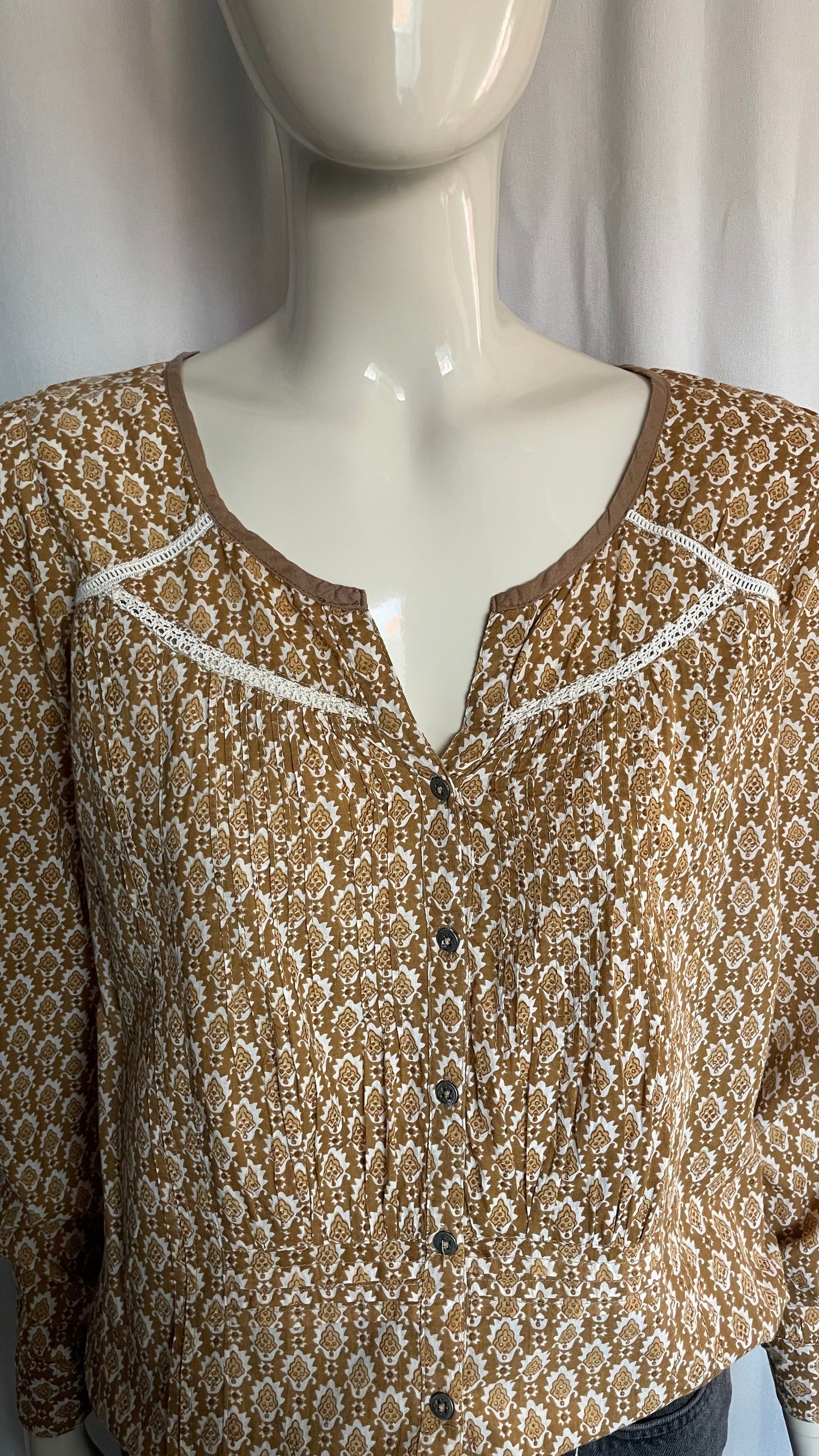 Blouse imprimée, Vintage, taille M