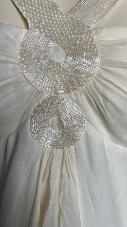 Robe en soie avec perles brodées 123 - M/38