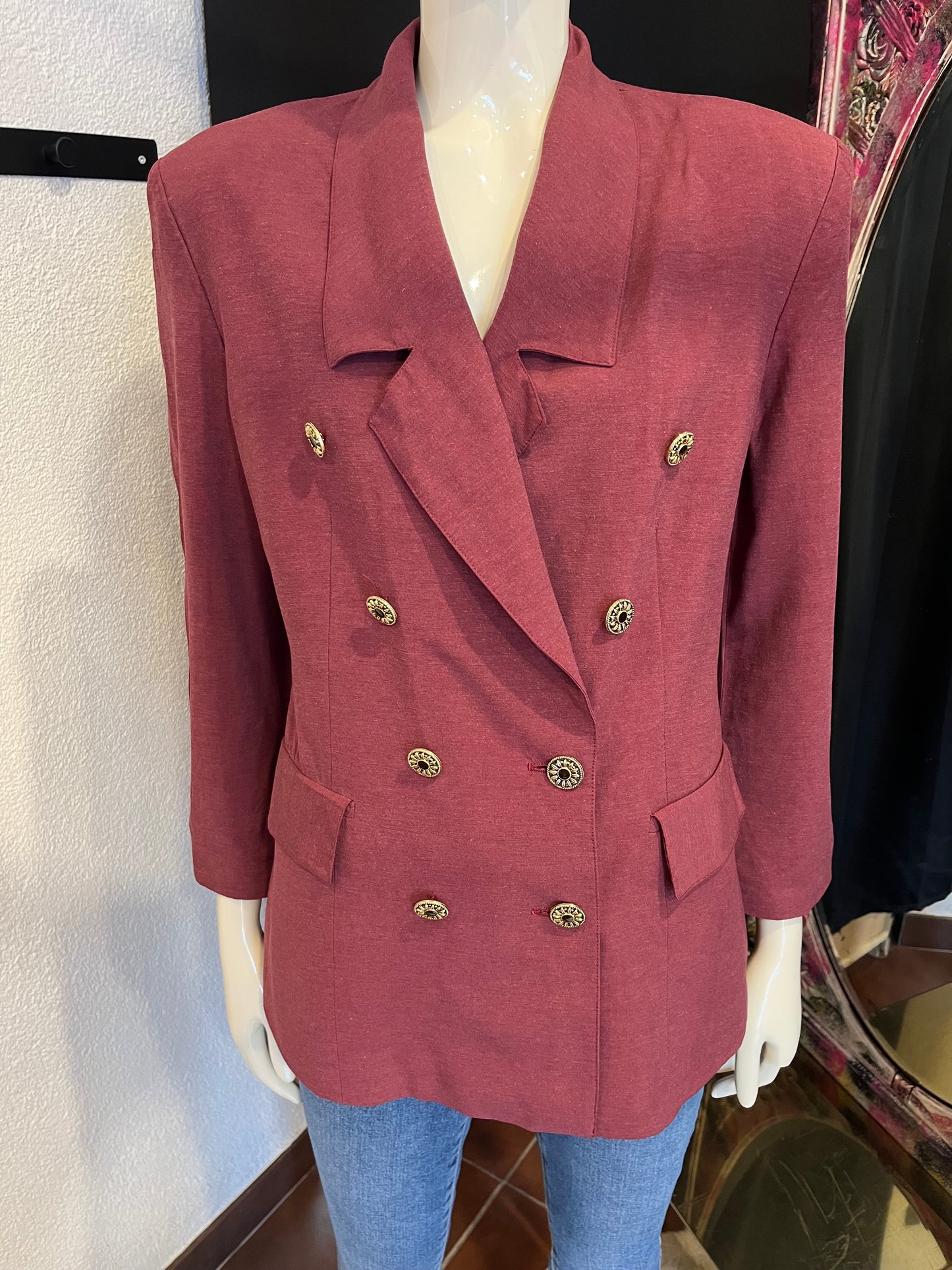 Blazer en soie - Vintage - S/M
