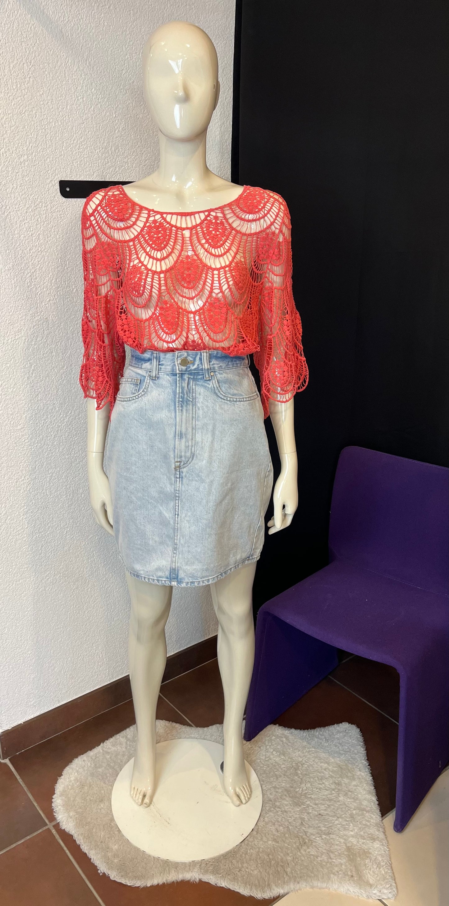 Top en crochet - Vintage - Taille Unique