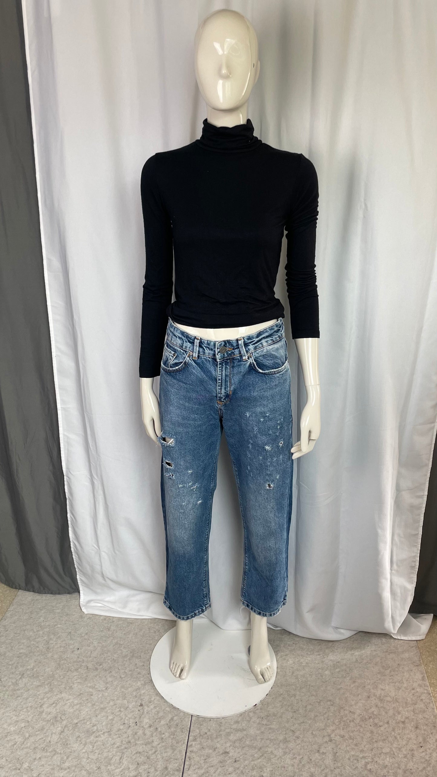 Jeans “Mom”, Pull&Bear, taille 34