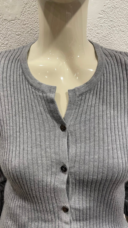 Gilet en maille côtelé - Vintage - S/36