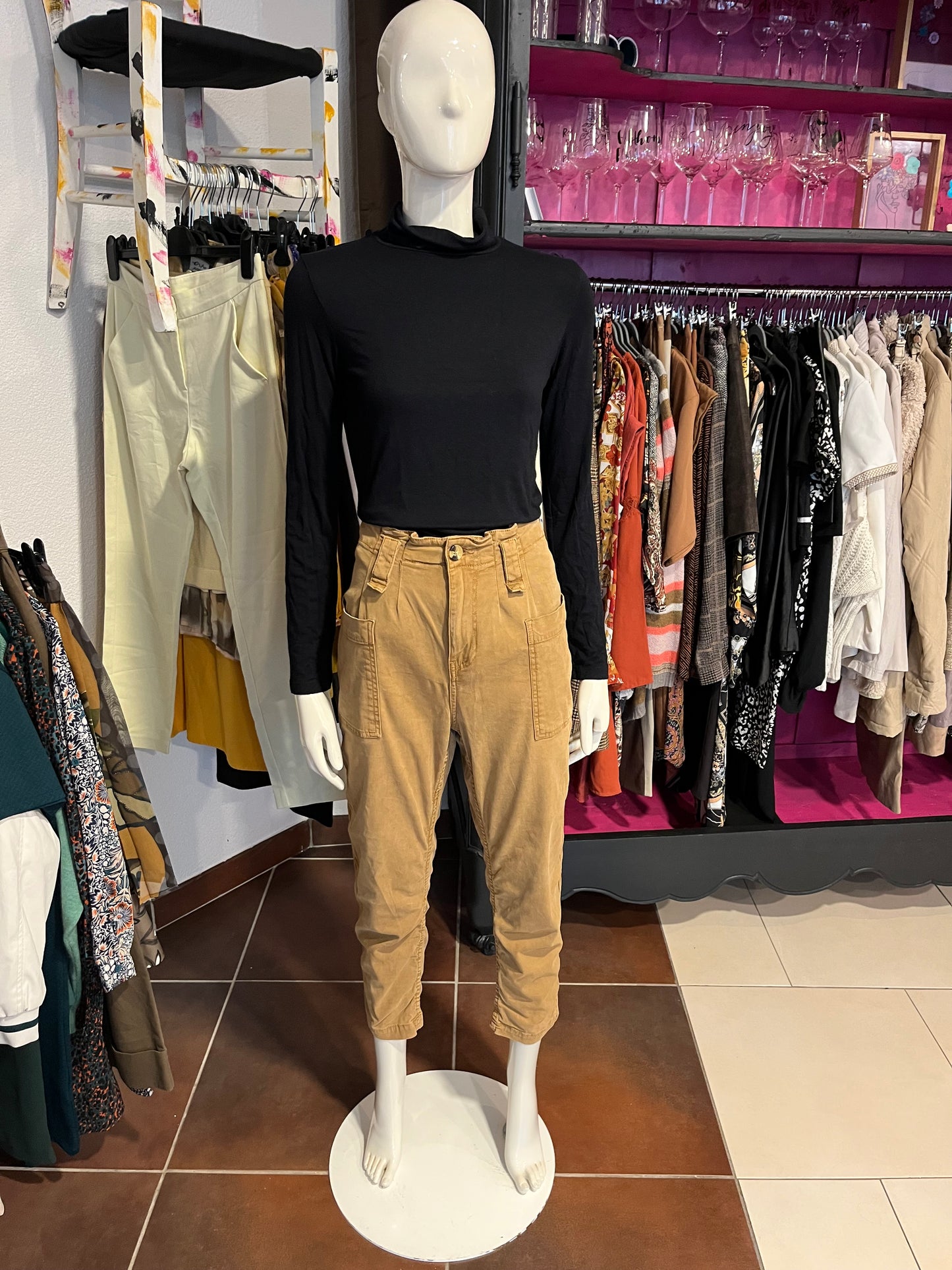 Pantalon paper bag - Camaïeu - 38/M