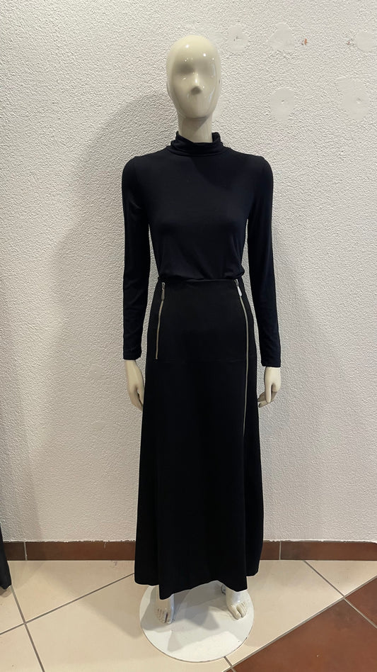 Jupe longue en laine - Claude Montana 90’s - L/40