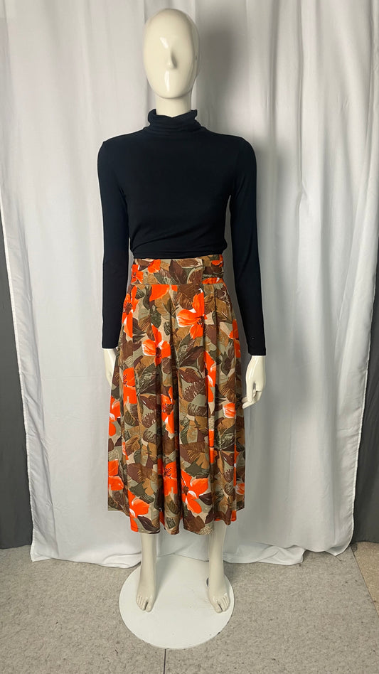 Jupe culotte à fleurs, Vintage, taille 36