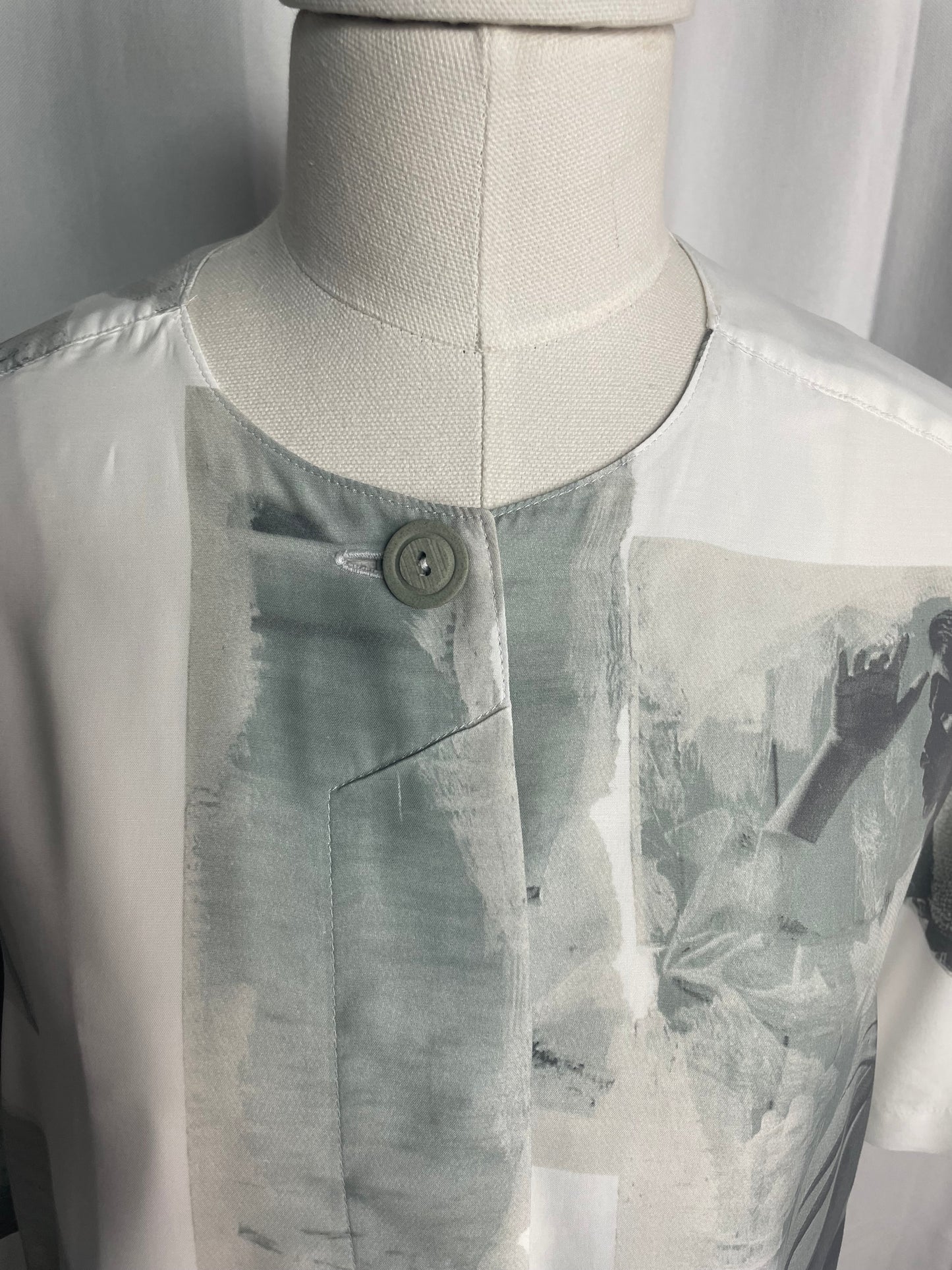 Blouse à col carré, Vintage, taille L