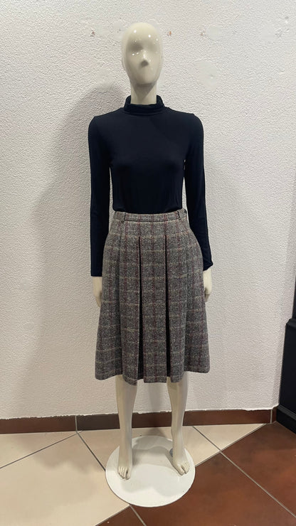 Jupe plissée en laine - Vintage - S/36