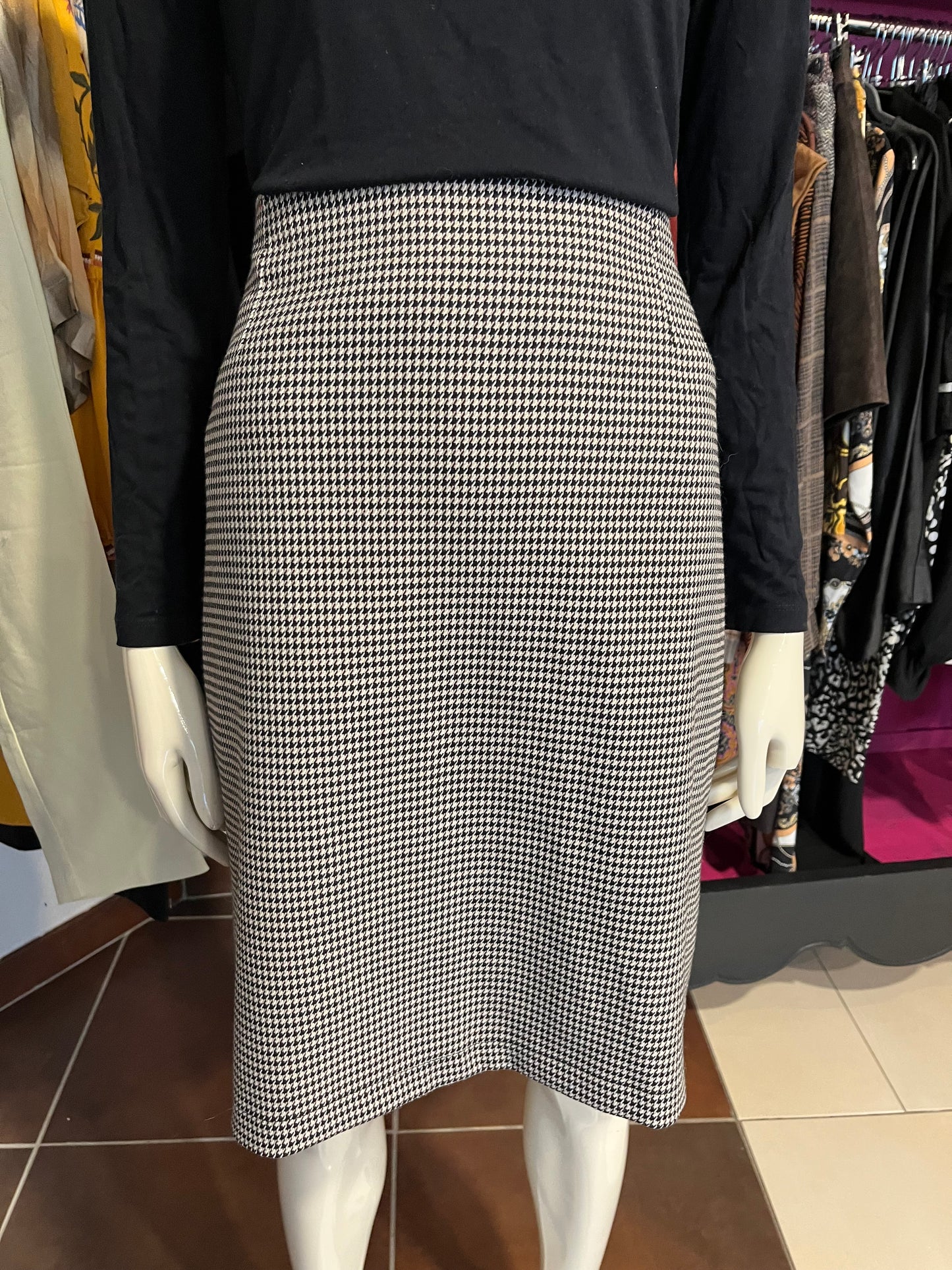 Jupe pieds de poule - 44/XXL