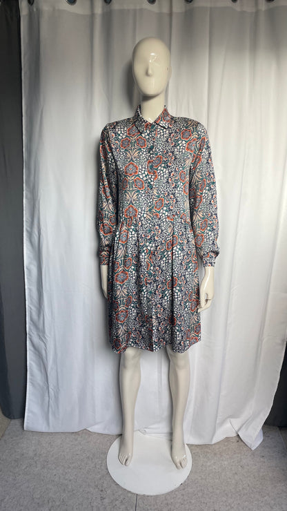 Robe chemise à fleurs, Boutique Parisienne, taille S