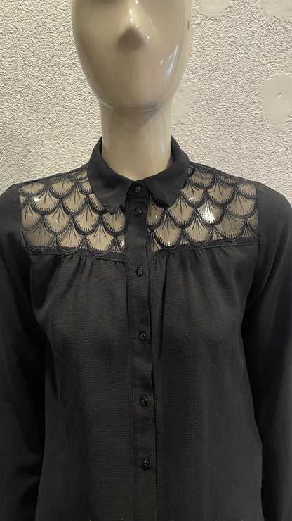 Chemise avec dentelle - Kiabi - S/36