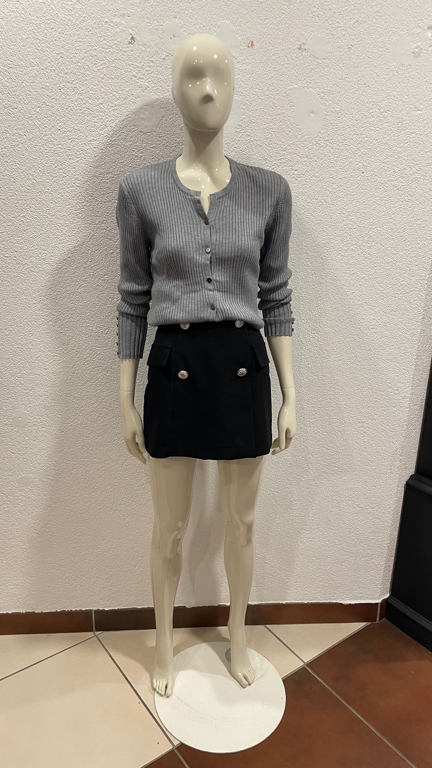 Gilet en maille côtelé - Vintage - S/36