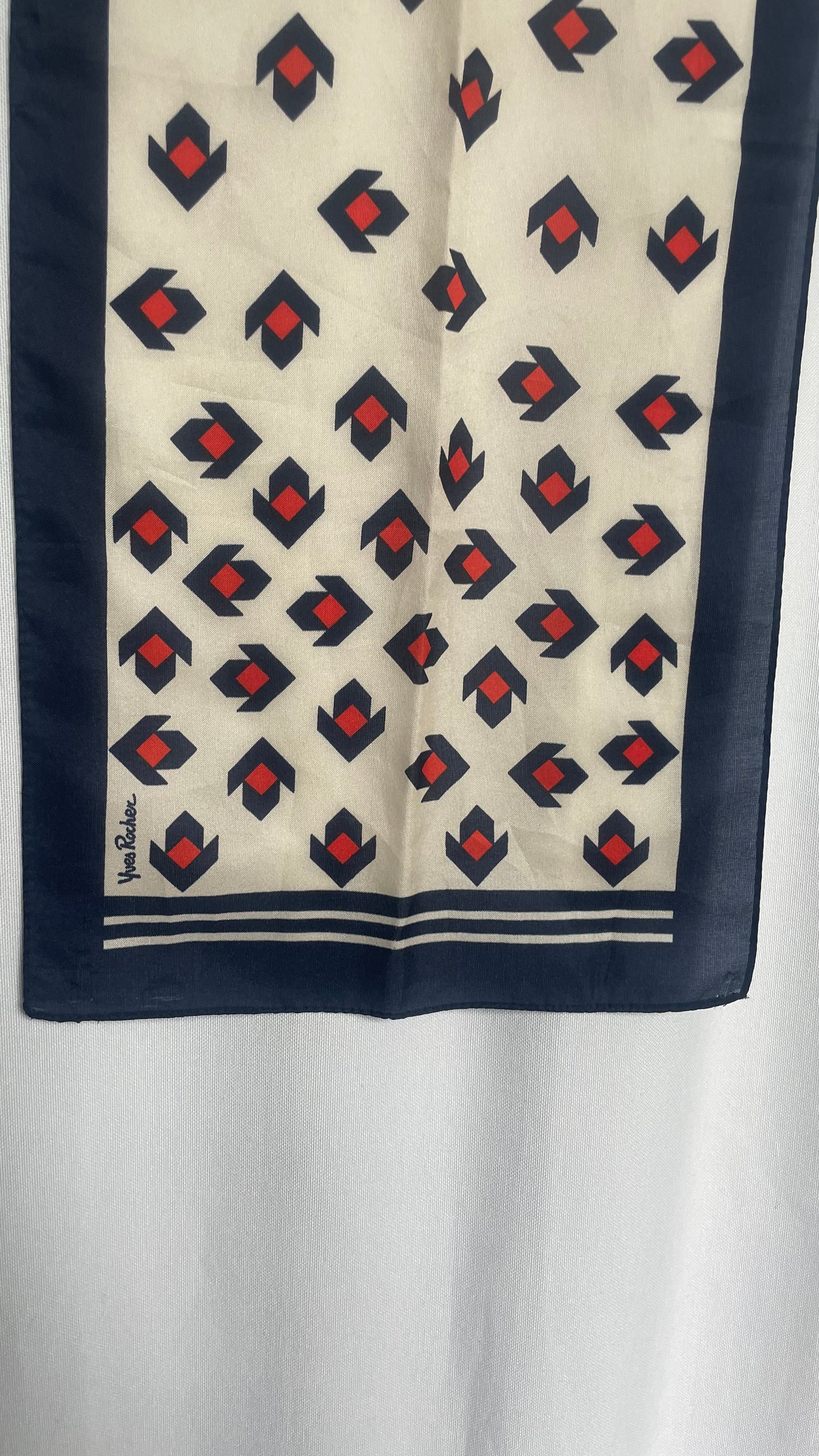 Foulard rectangulaire, Yves Rocher Vintage