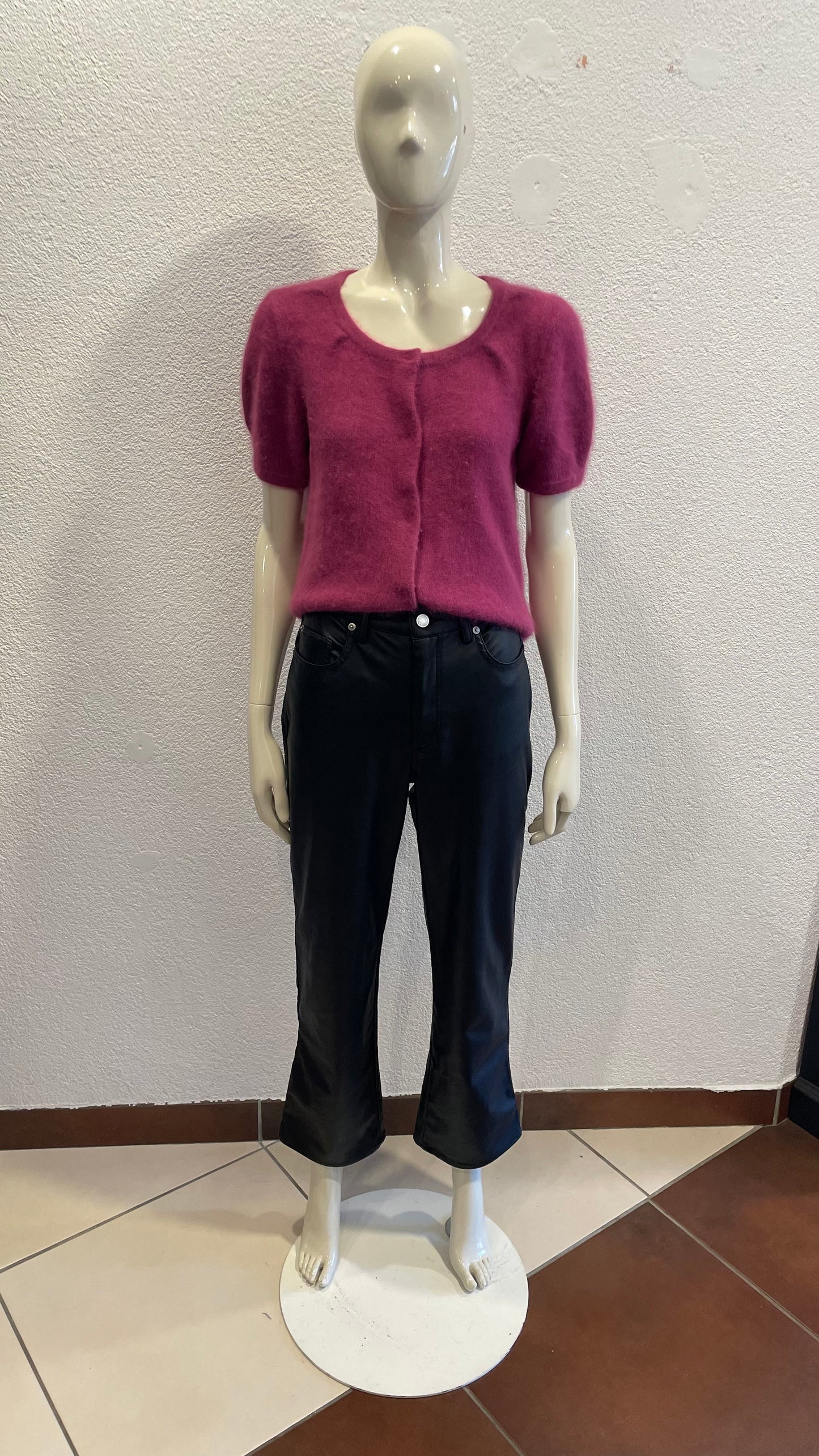 Gilet manches courtes en Angora - Luisa Cerand - S/36