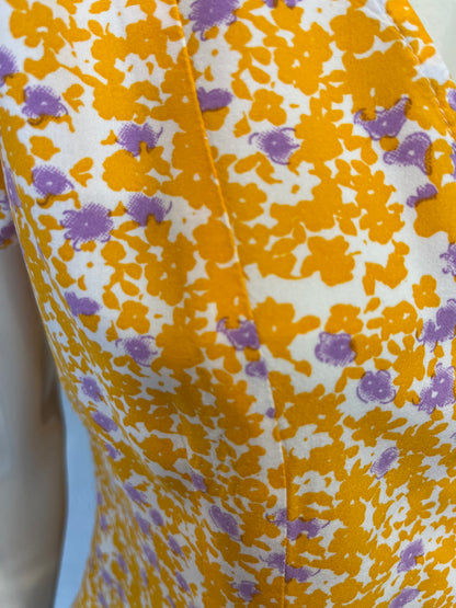 Top fleuri jaune et lilas - Pimkie - 36/S