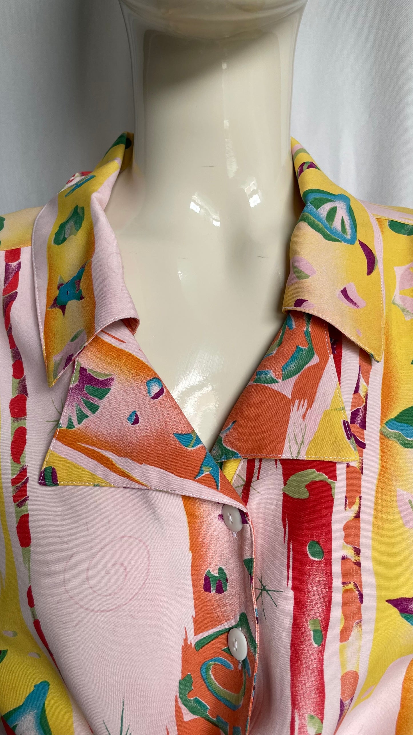 Chemise imprimée à nouer Vintage - M/38