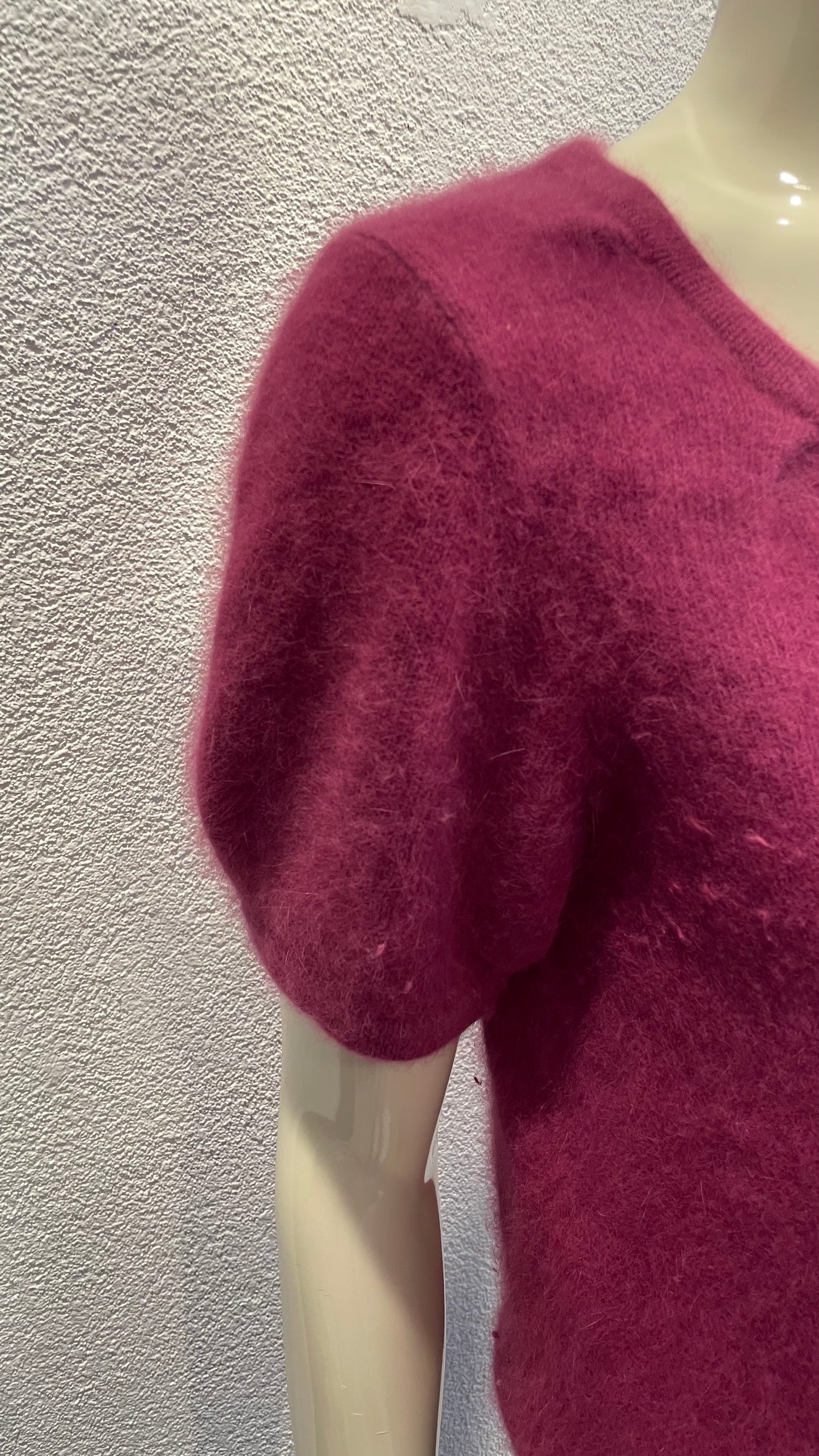Gilet manches courtes en Angora - Luisa Cerand - S/36