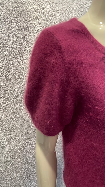 Gilet manches courtes en Angora - Luisa Cerand - S/36