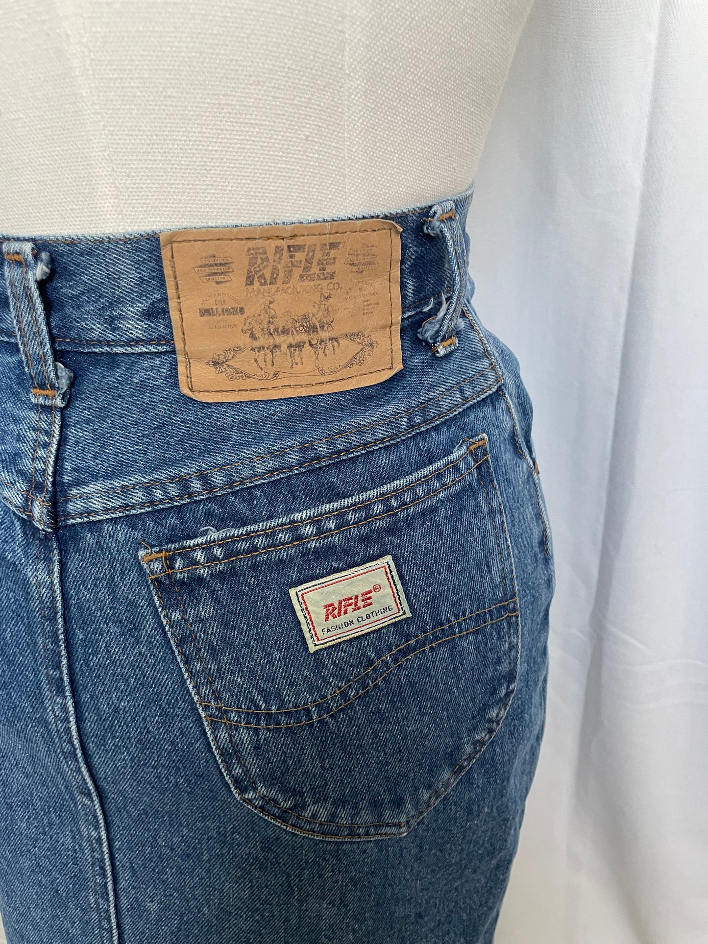 Jupe en jeans 90’s, Rifle Vintage, taille 32