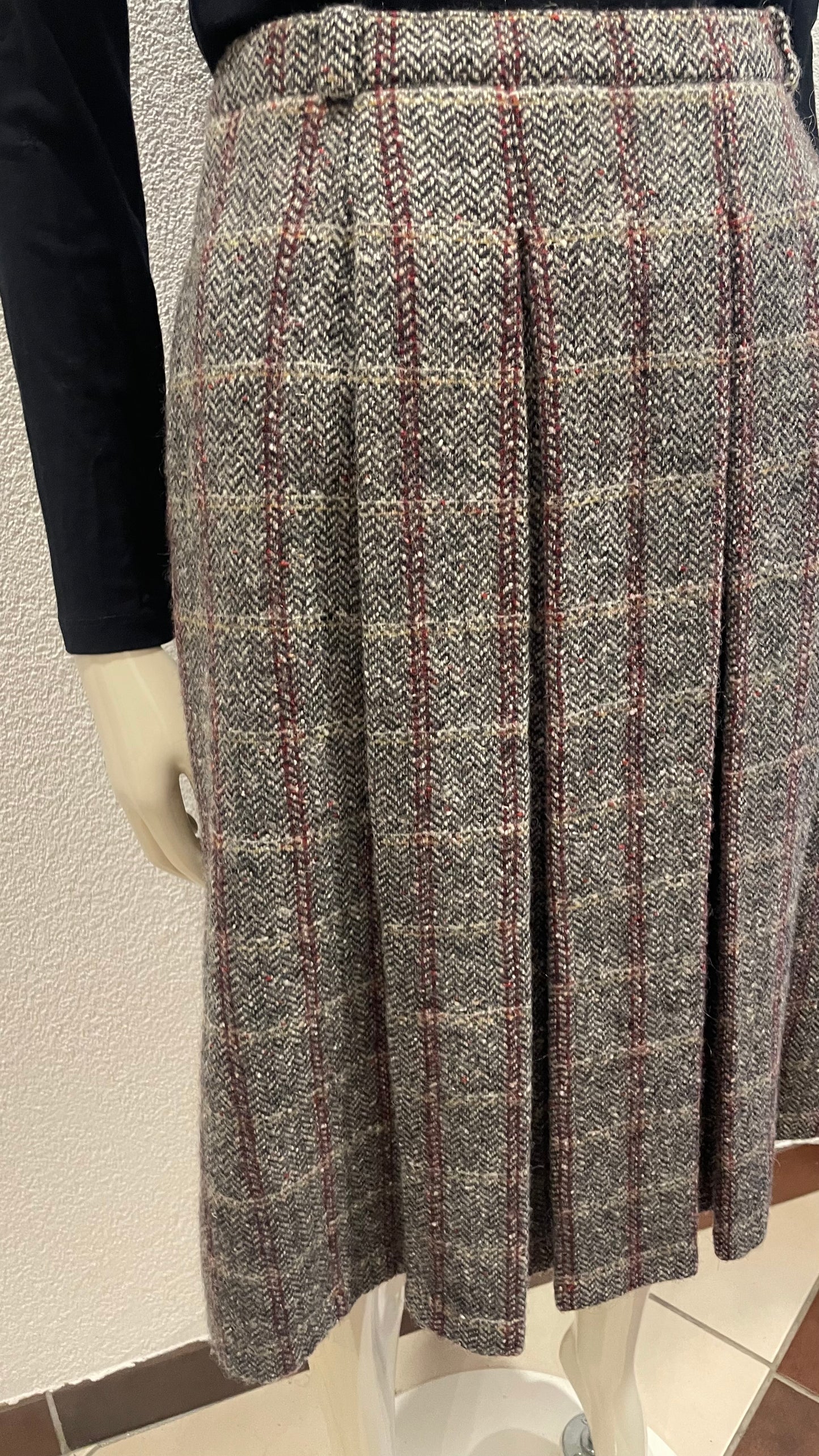 Jupe plissée en laine - Vintage - S/36