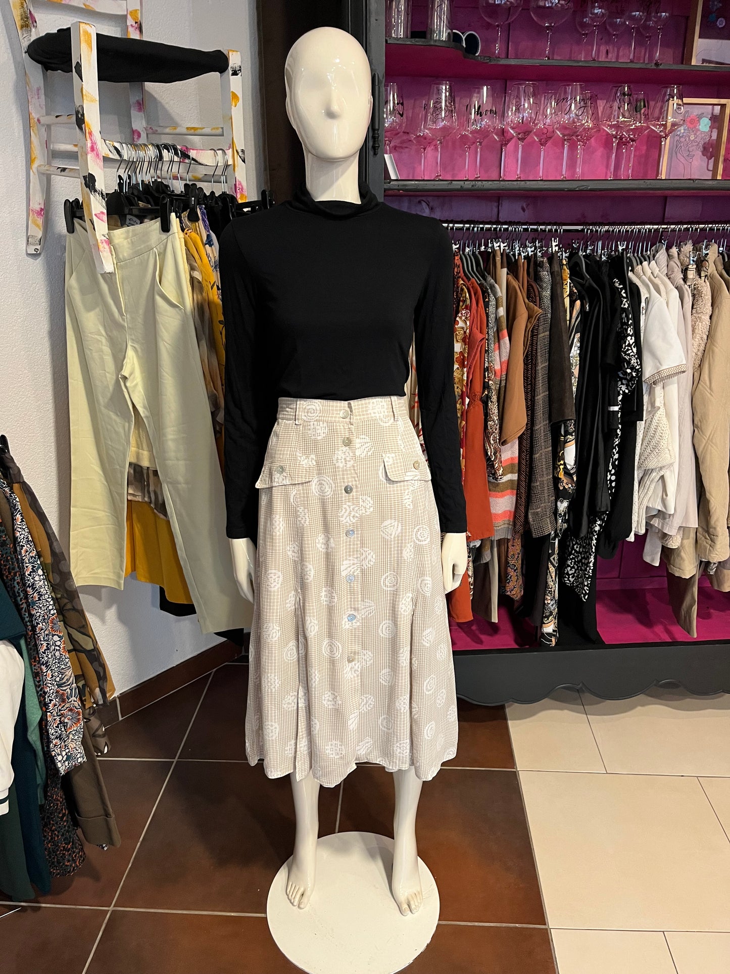 Jupe imprimée - Vintage - 34/XS