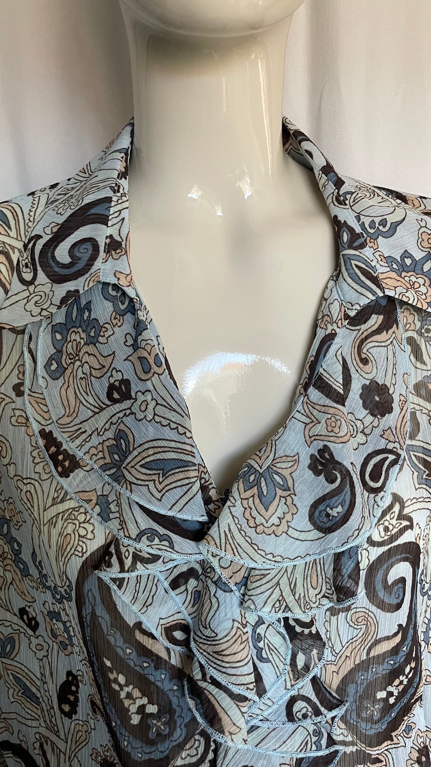 Blouse à volants, Vintage, taille L