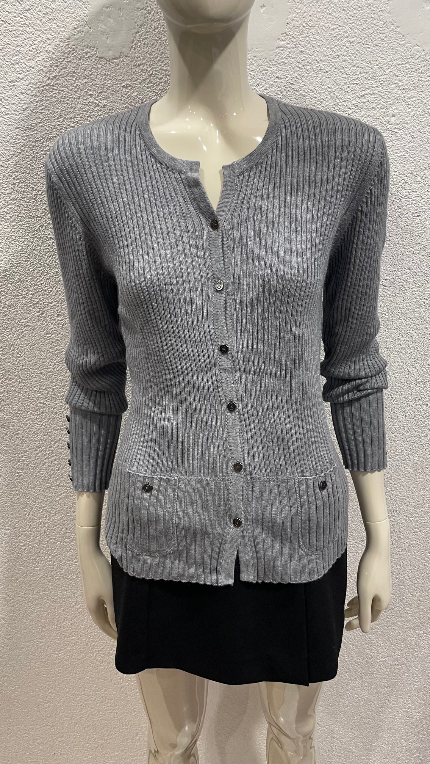 Gilet en maille côtelé - Vintage - S/36