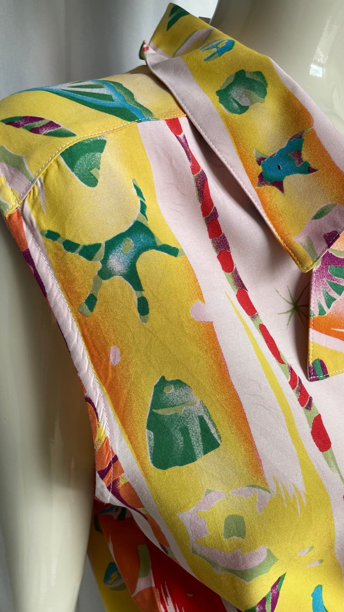 Chemise imprimée à nouer Vintage - M/38