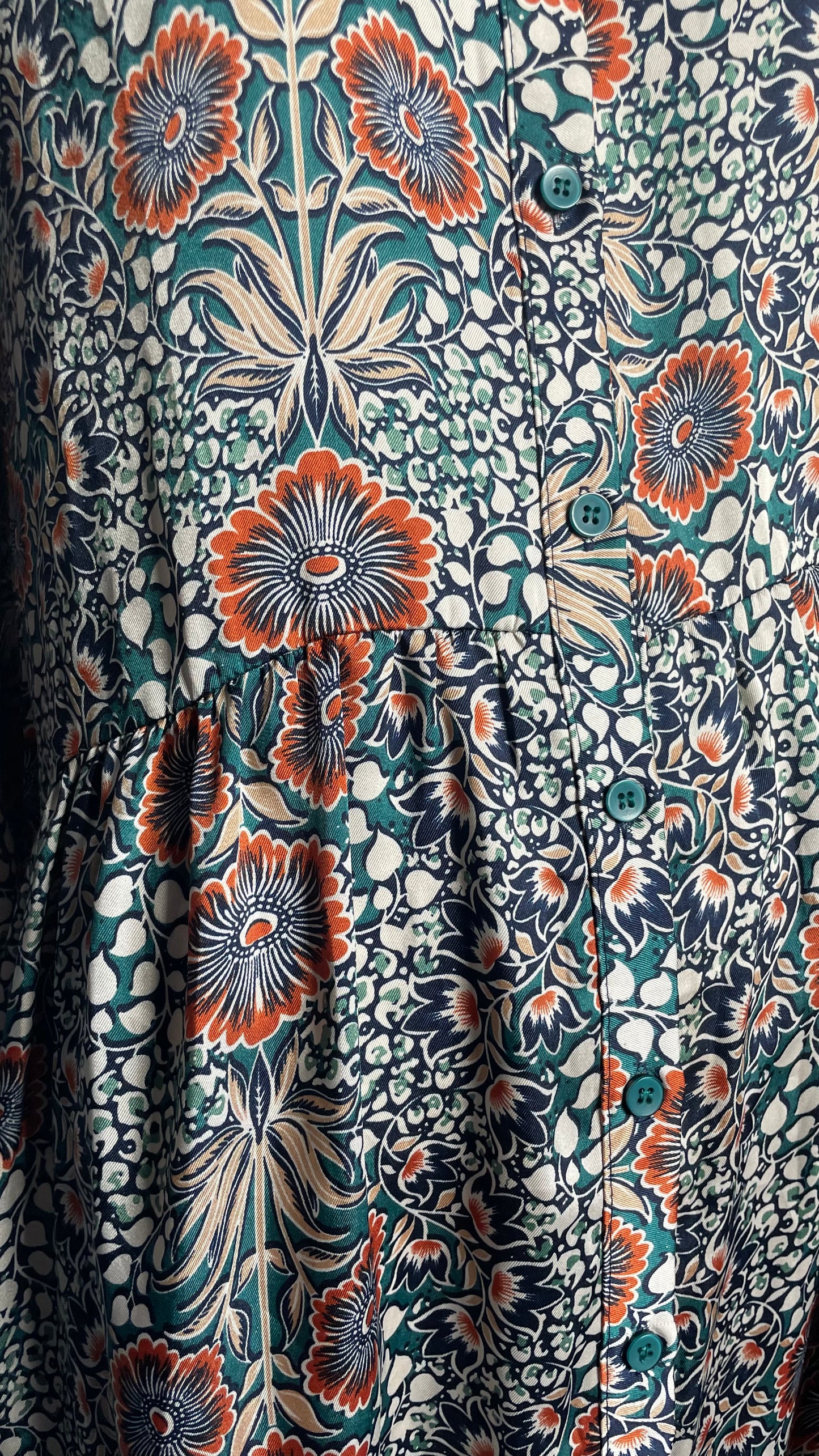 Robe chemise à fleurs, Boutique Parisienne, taille S