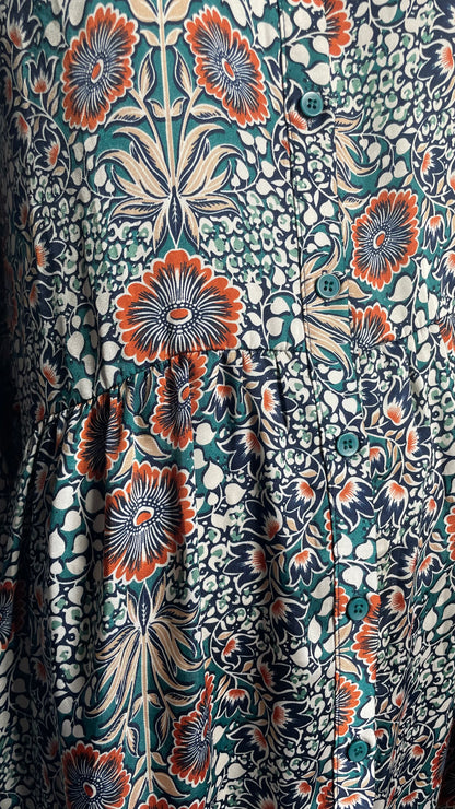 Robe chemise à fleurs, Boutique Parisienne, taille S